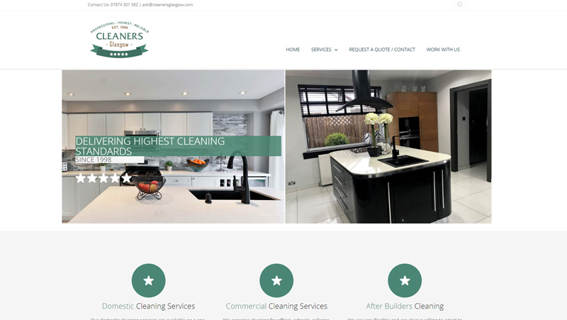Cleaners Glasgow Web Design