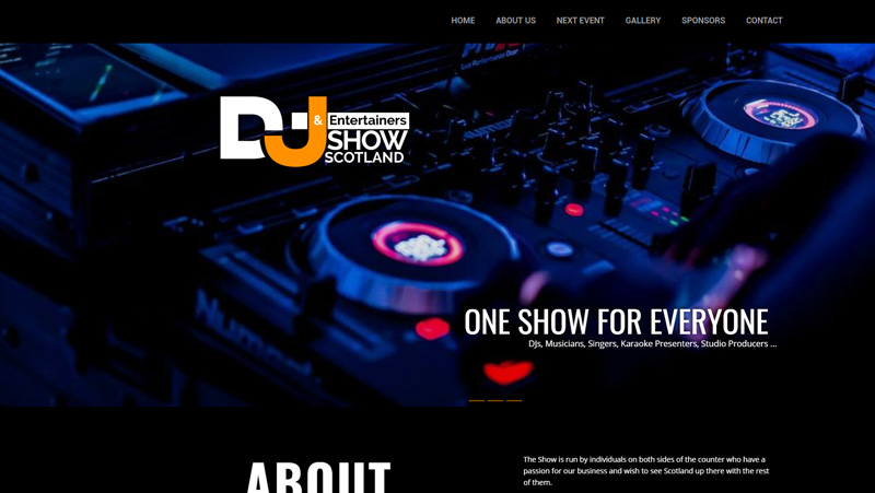Dj and Entertainers Web Design