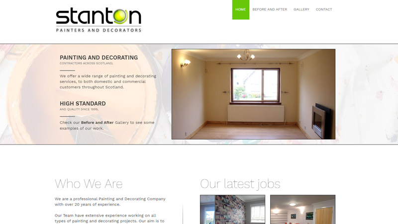 Stanton Decorators Web Design